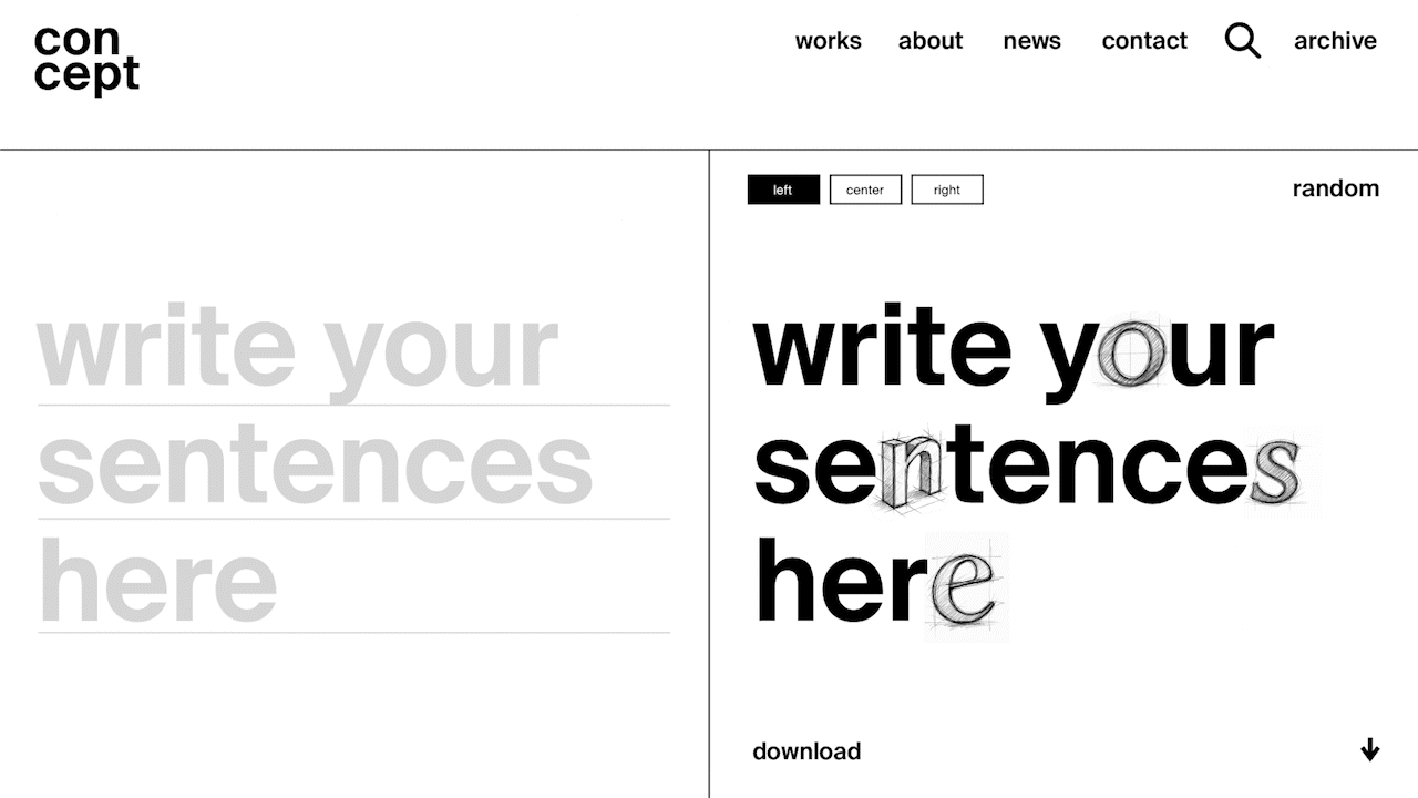 Concept Typography finds order in many hands