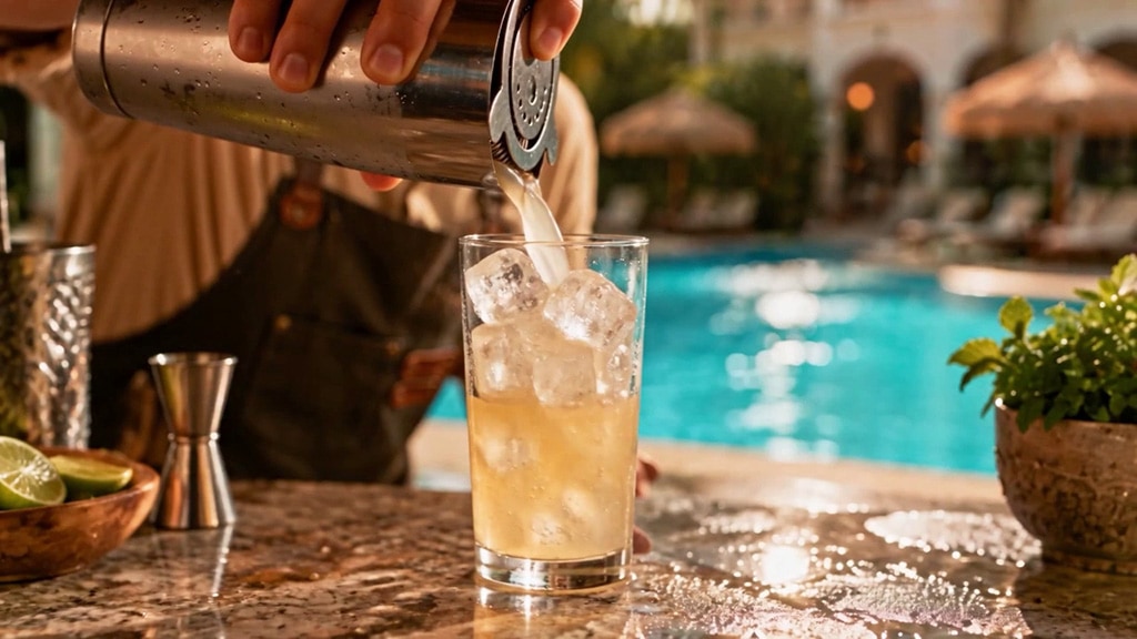 Cocktail Sequence: Shake, Pour, Serve