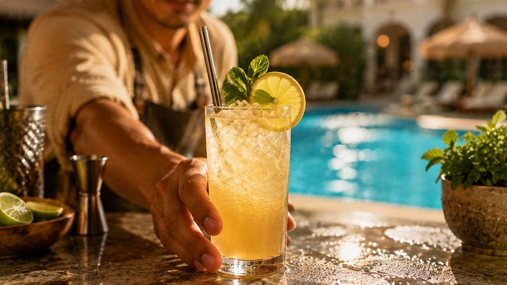 Cocktail Sequence: Shake, Pour, Serve