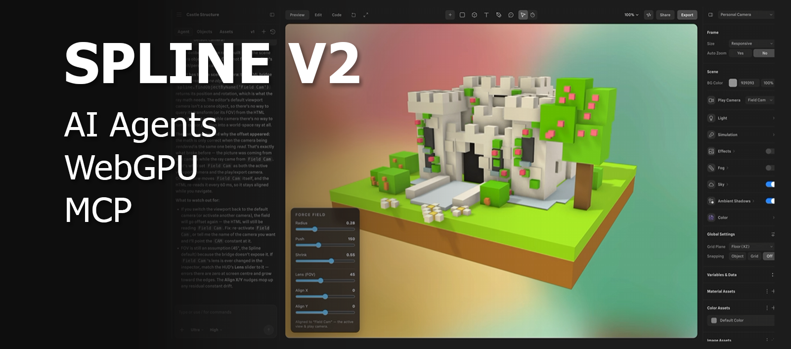Spline V2 turns 3D scenes into AI-editable work