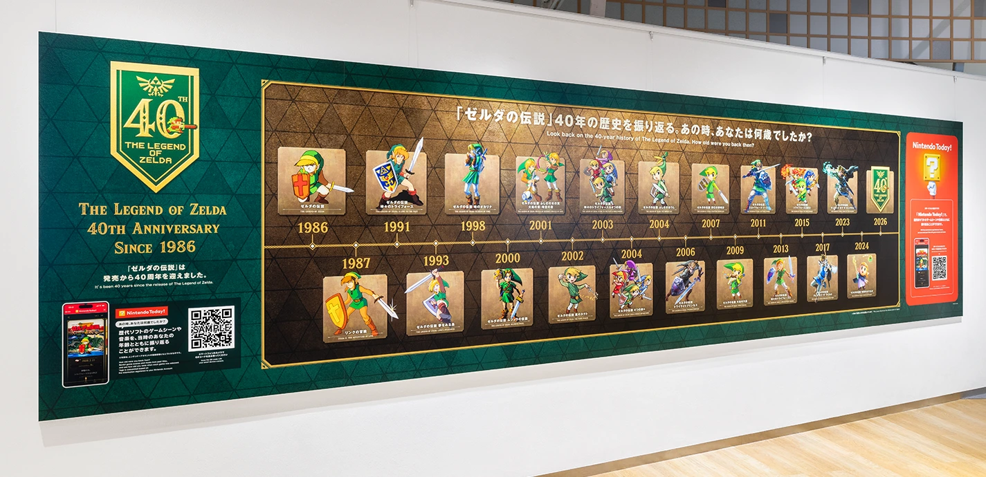 Image: Nintendo Museum. The Legend of Zelda 40th Anniversary&nbsp;History Board